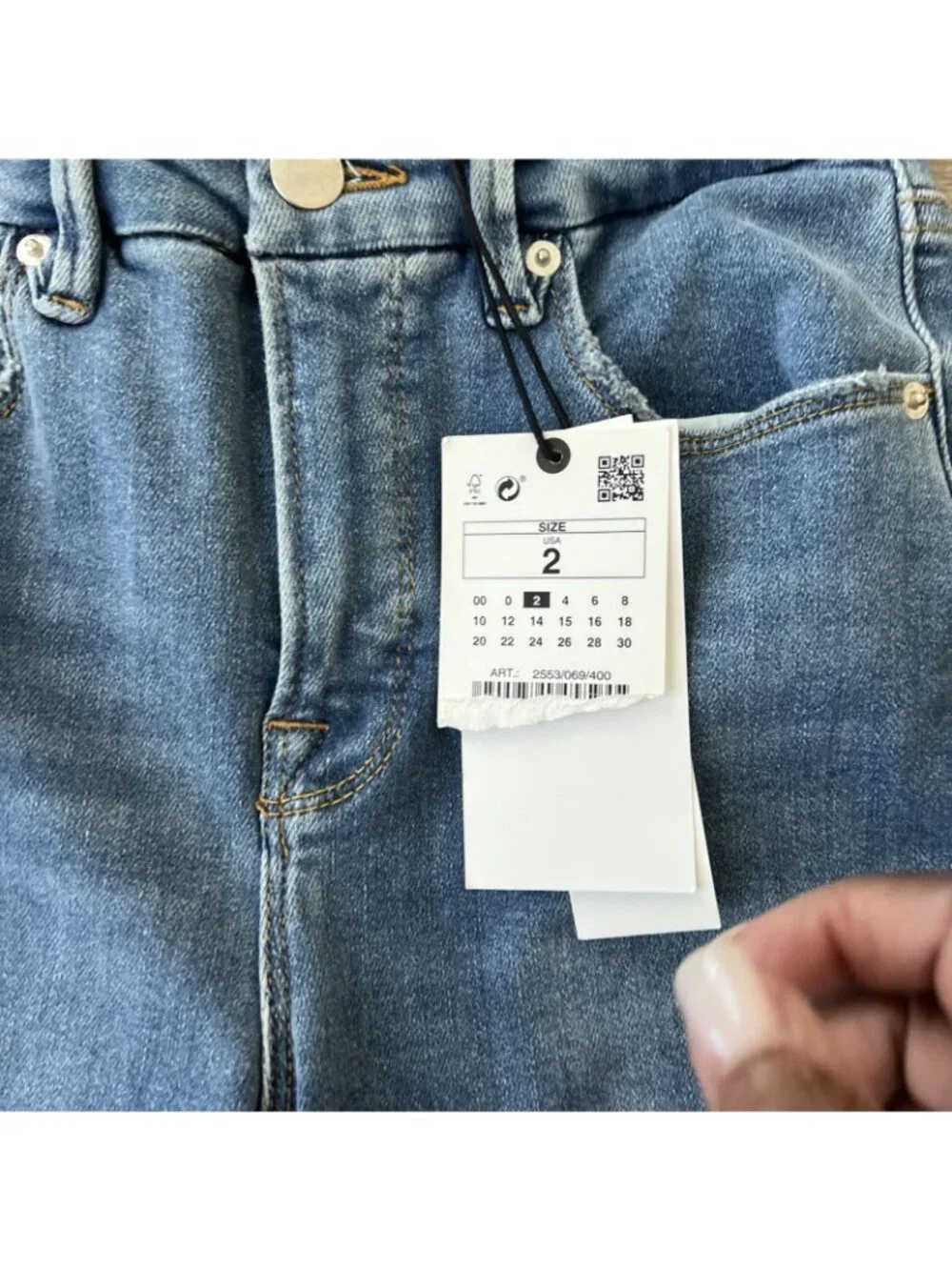 Good‎ American x Zara Classic Bootcut Jeans Womens 2 Leg Slit Full Length New